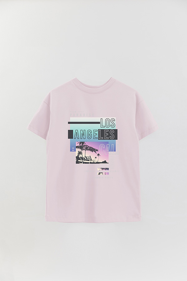 REMERA OVER ESTAMPADA LOS ANGELES