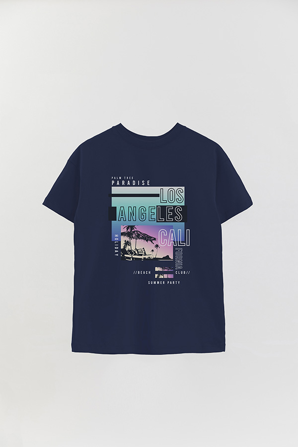 REMERA OVER ESTAMPADA LOS ANGELES