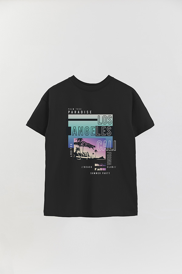 REMERA OVER ESTAMPADA LOS ANGELES