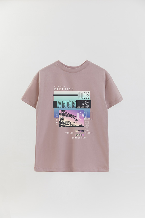 REMERA OVER ESTAMPADA LOS ANGELES