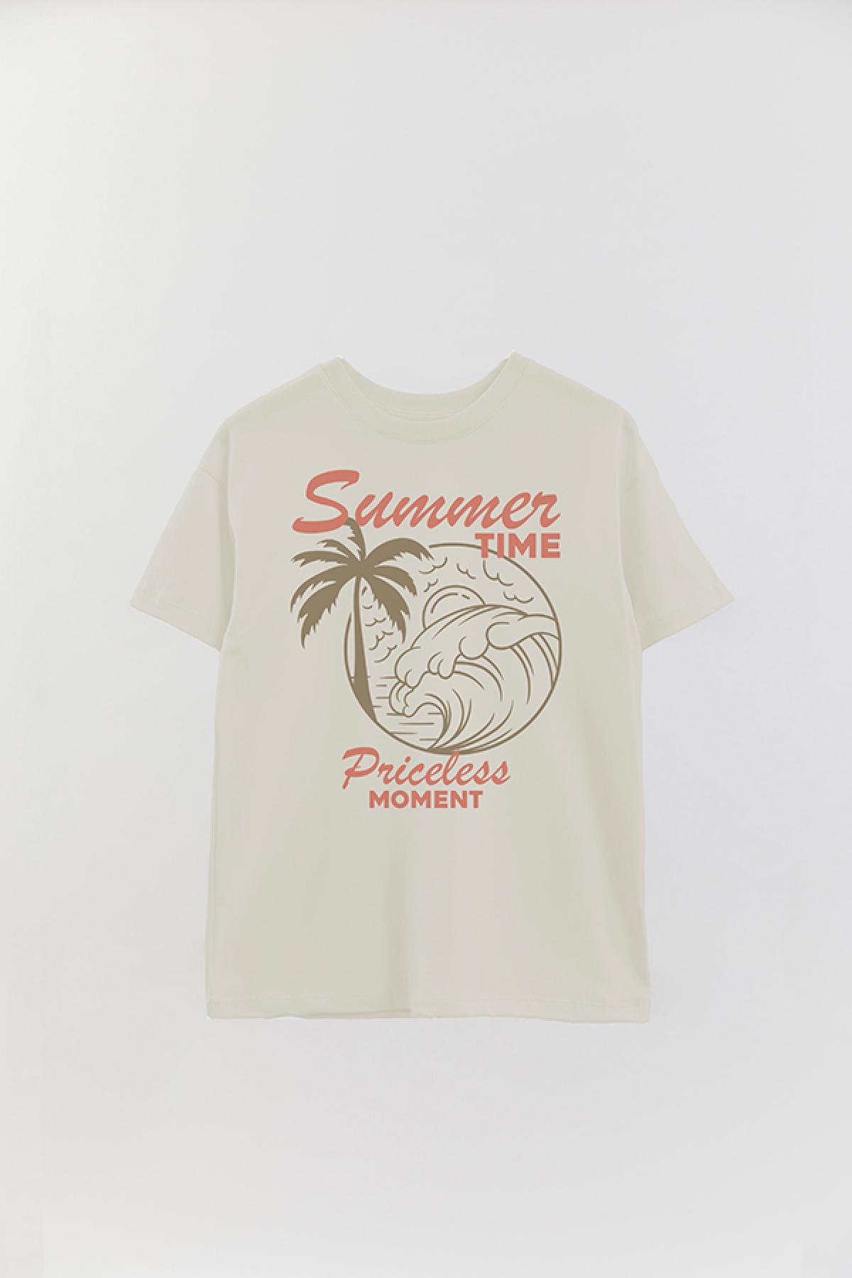 REMERA OVER ESTAMPADA MS SUMMER TIME PRICELESS MOMENTS