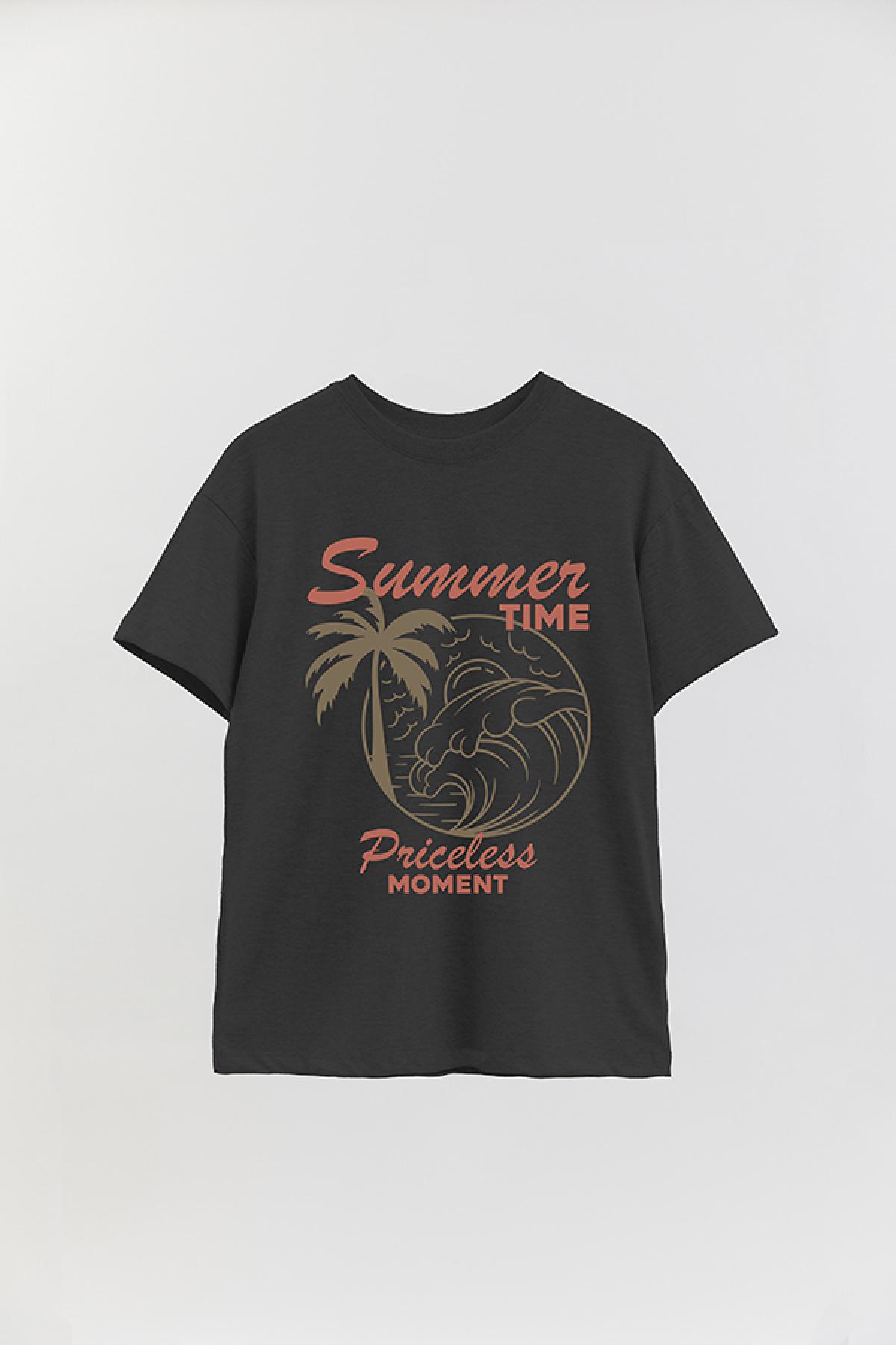 REMERA OVER ESTAMPADA MS SUMMER TIME PRICELESS MOMENTS