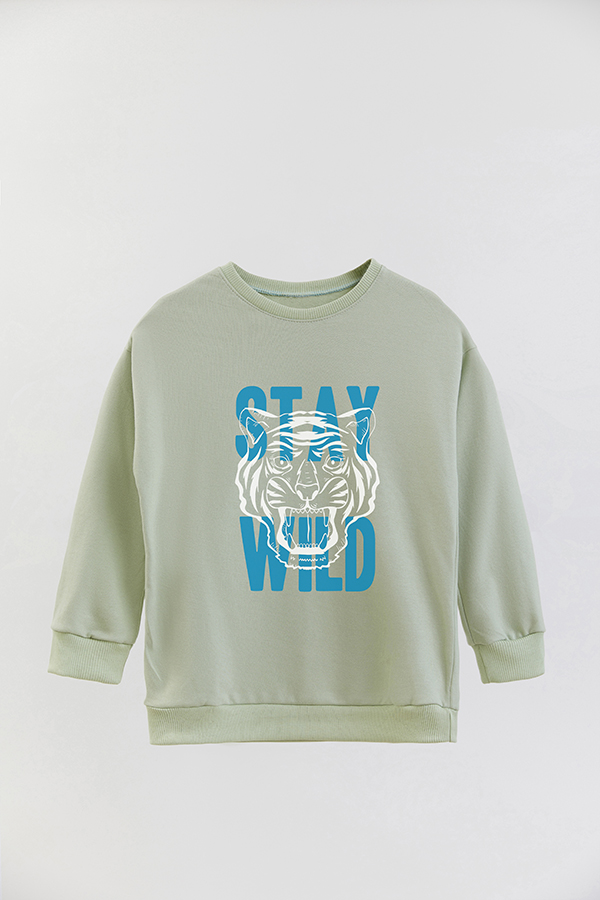 BUZO CREWNECK RUSTICO TIGER CLUB STAY WILD
