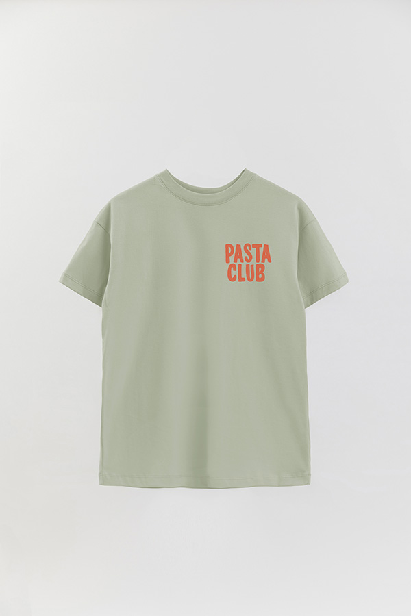 REMERA OVER FB ESTAMPADA PASTA CLUB