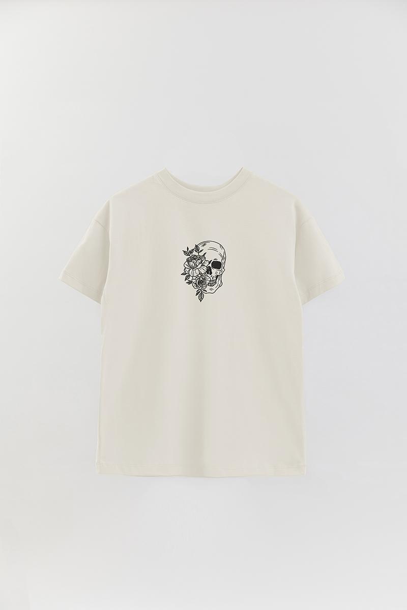 REMERA OVER ESTAMPADA UNISEX SKULL 2
