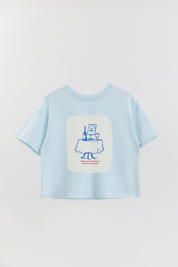 REMERA CROP ESTAMPADA ITALY CENA BELLA