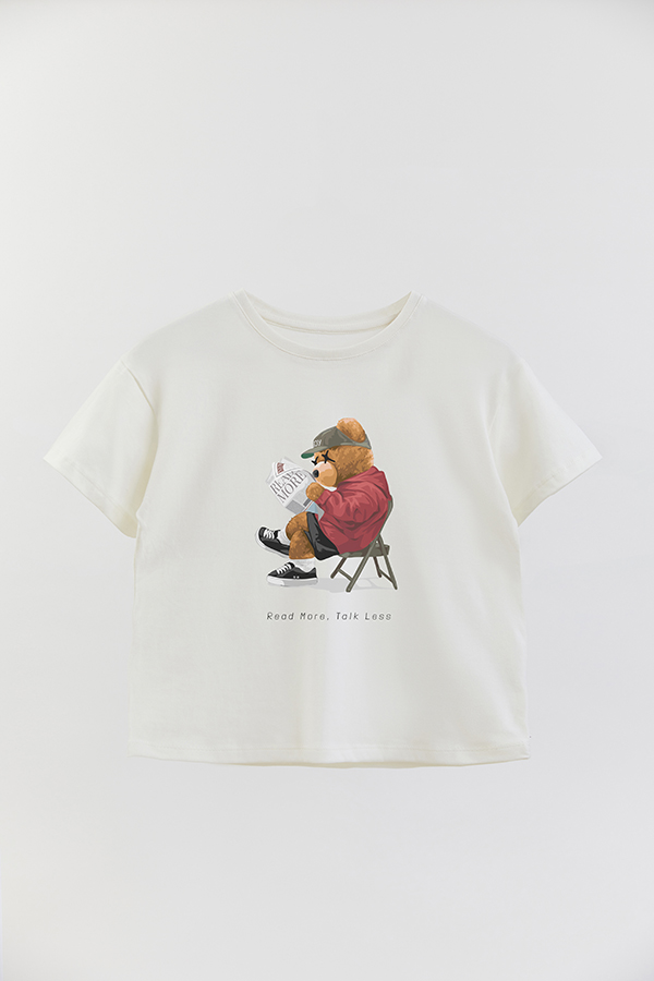 REMERA GB OVERSIZE TEDDY READ MORE TALK LESS