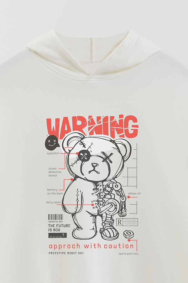 HOODIE RUSTICO BOY TEDDY WARNING