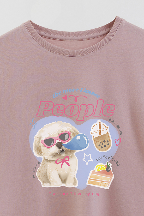 REMERA GIRL OVER DOGGY DREAMS PEOPLE