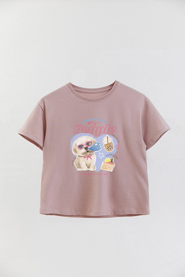 REMERA GIRL OVER DOGGY DREAMS PEOPLE
