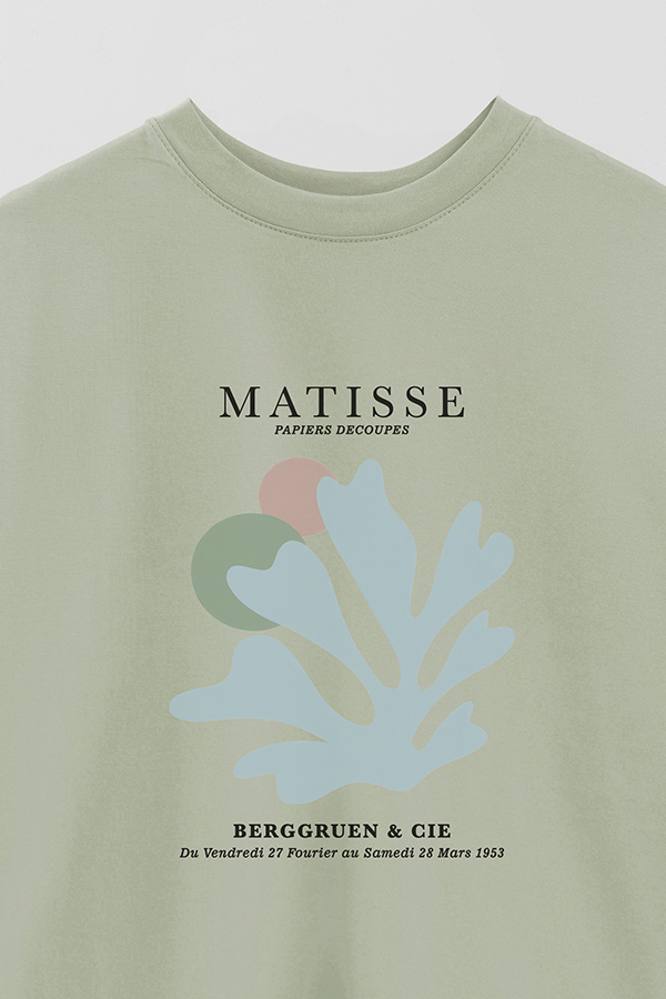 REMERA OVER ESTAMPADA ART COLLECTION SEAWEED