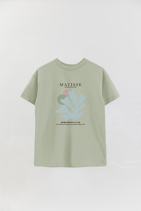 REMERA OVER ESTAMPADA ART COLLECTION SEAWEED