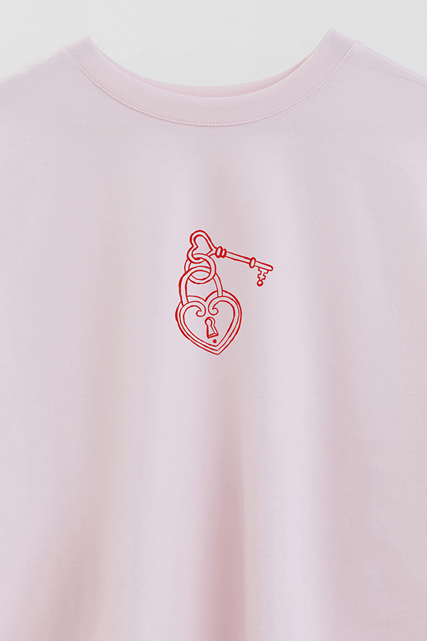 REMERA CROP ESTAMPADA FABULOUS VALENTINE KEY