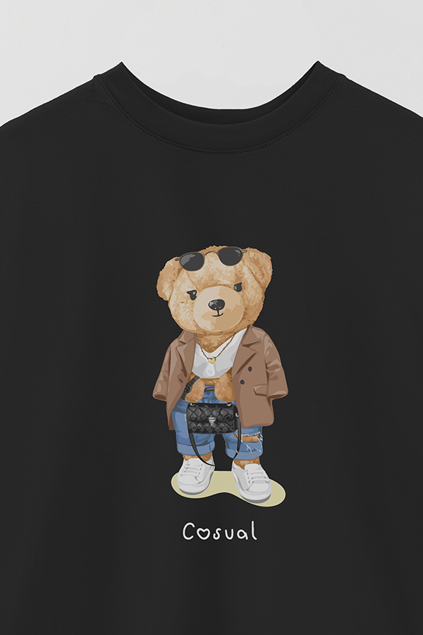 REMERA OVER ESTAMPADA UNISEX TEDDY CASUAL