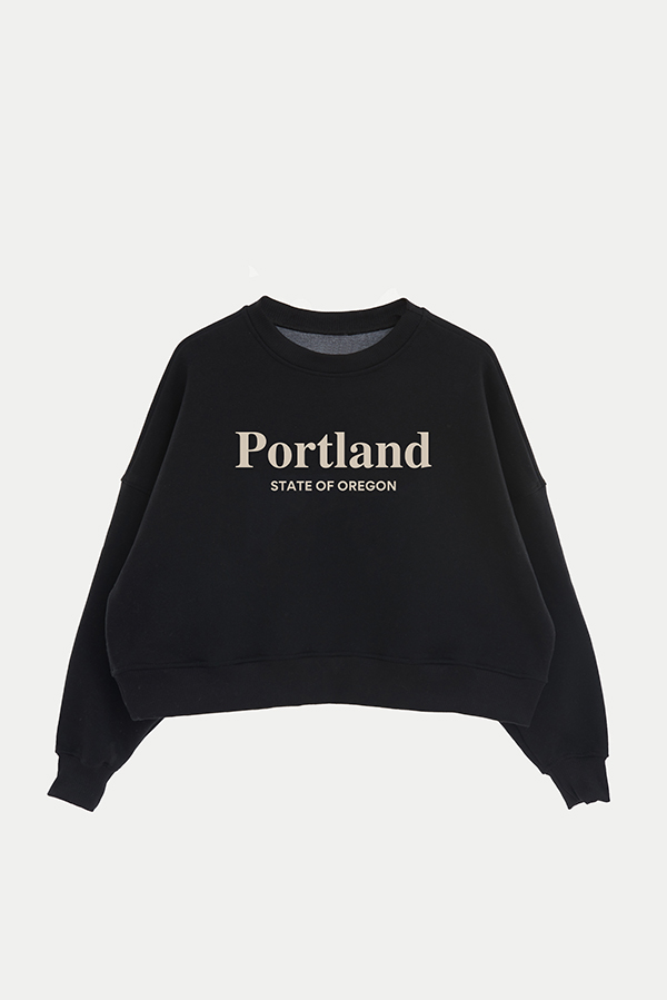 BUZO CROP ESTAMPADO VARSITY PORTLAND STATE OREGON