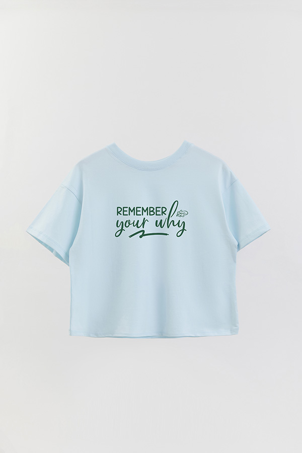 REMERA CROP ESTAMPADA GR REMEMBER YOUR
