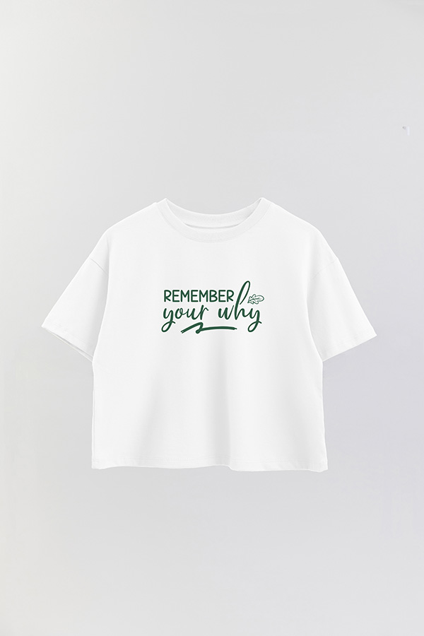 REMERA CROP ESTAMPADA GR REMEMBER YOUR
