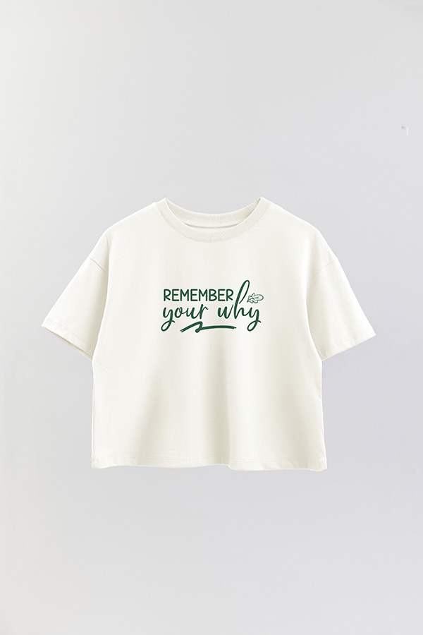 REMERA CROP ESTAMPADA GR REMEMBER YOUR
