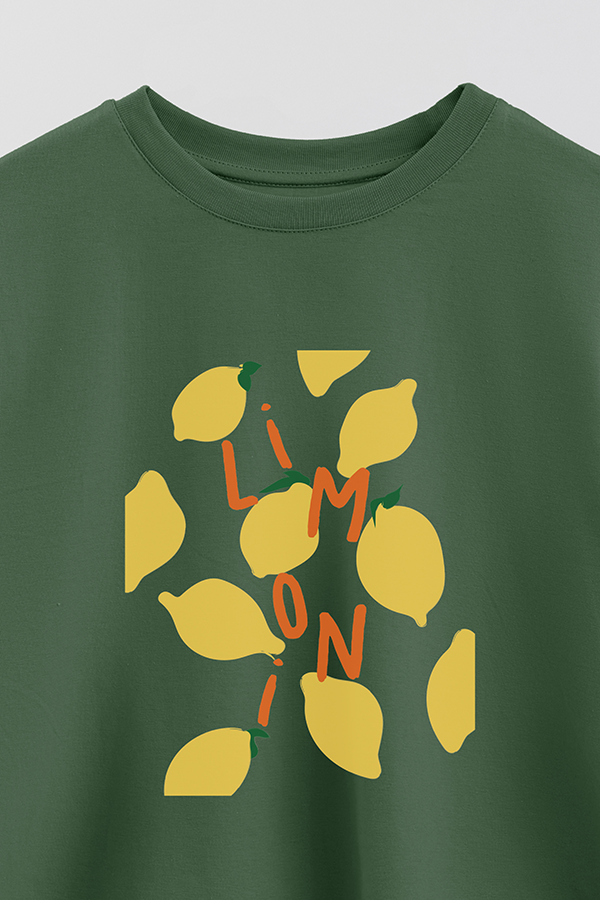 REMERA CROP ESTAMPADA ITALY LIMONI