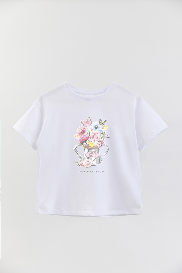 REMERA GIRL OVER SWEET HOME