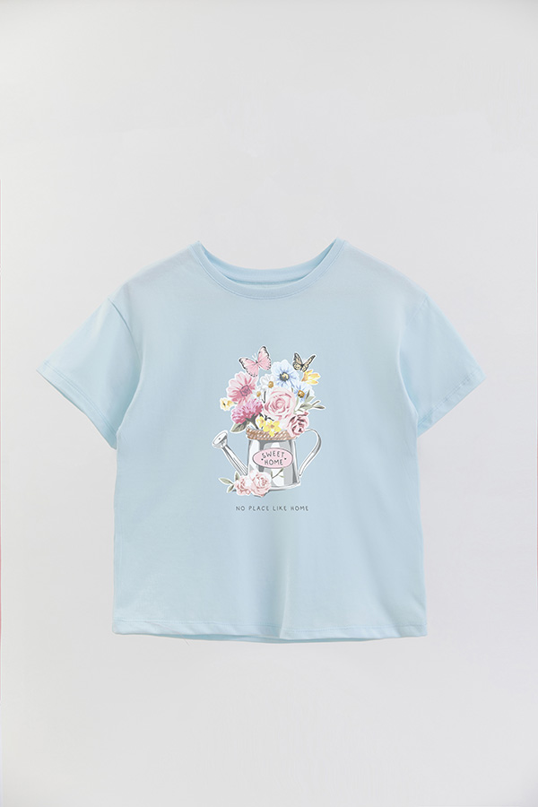 REMERA GIRL OVER SWEET HOME