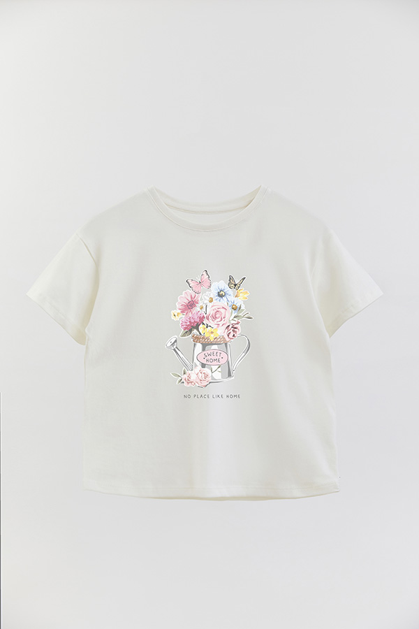 REMERA GIRL OVER SWEET HOME