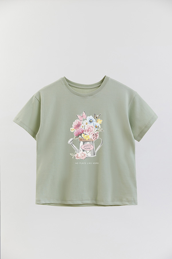 REMERA GIRL OVER SWEET HOME
