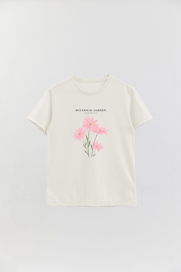 REMERA BASICA ESTAMPADA GARDEN 36