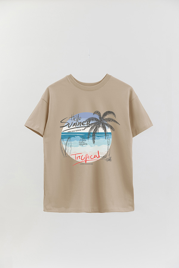 REMERA OVER ESTAMPADA HELLO SUMMER