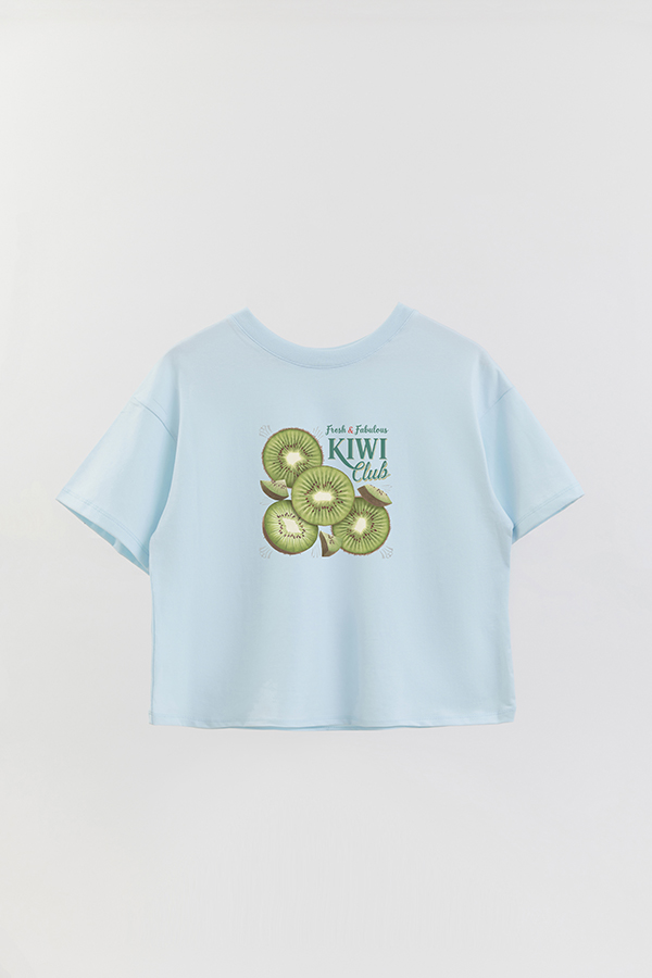 REMERA CROP ESTAMPADA HARVEST KIWI CLUB