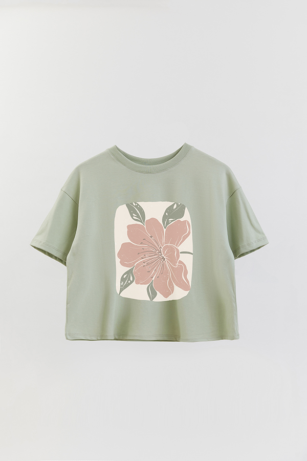 REMERA CROP ESTAMPADA ART 163