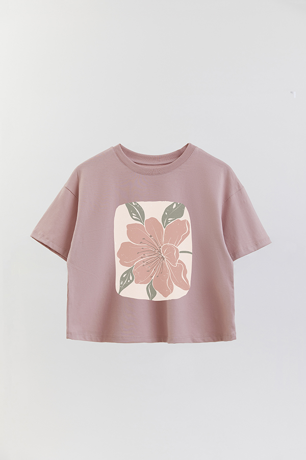 REMERA CROP ESTAMPADA ART 163