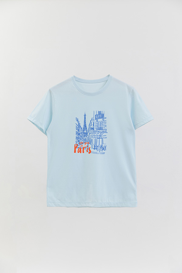 REMERA BASICA ESTAMPADA SEE YOU