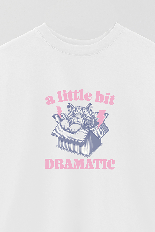 REMERA OVER ESTAMPADA CAT DRAMA