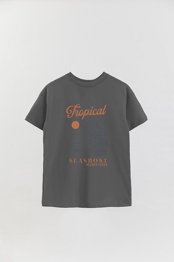 REMERA OVER ESTAMPADA TROPICAL SEASHORE