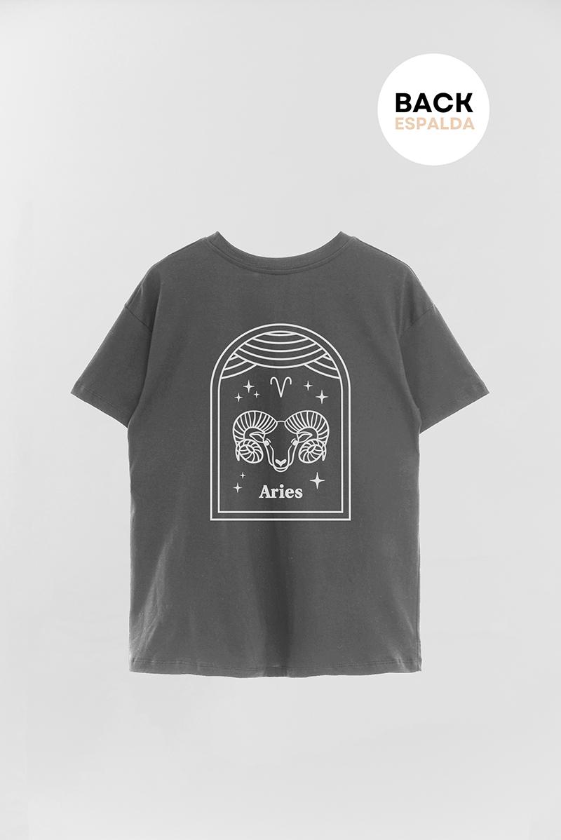 REMERA OVER ESTAMPADA UNISEX SIGNS ARIES