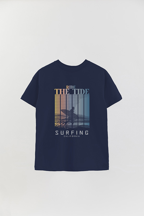 REMERA OVER ESTAMPADA RIDE THE TIDE