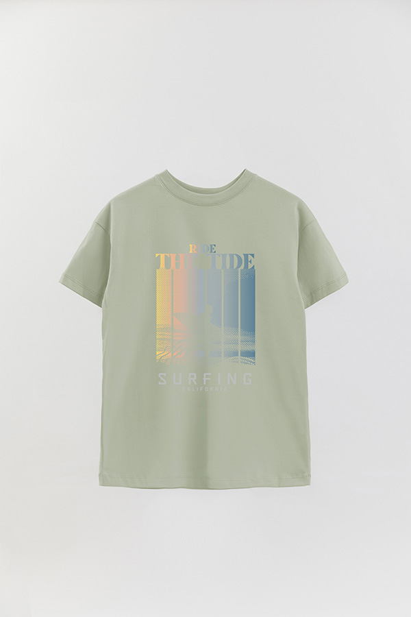 REMERA OVER ESTAMPADA RIDE THE TIDE