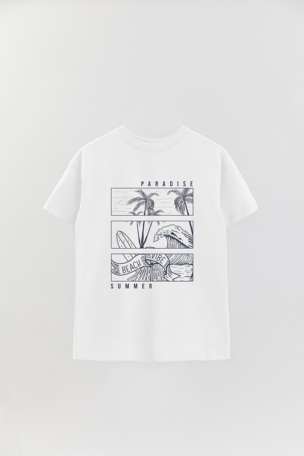REMERA OVER ESTAMPADA PARADISE 2