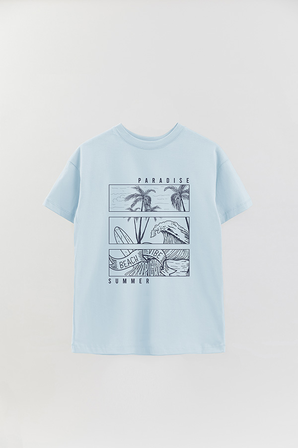 REMERA OVER ESTAMPADA PARADISE 2