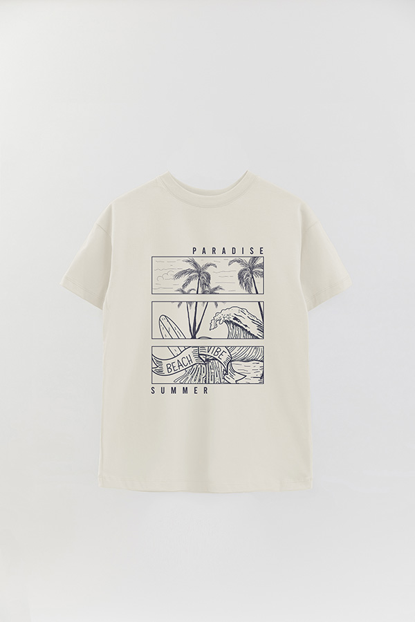 REMERA OVER ESTAMPADA PARADISE 2
