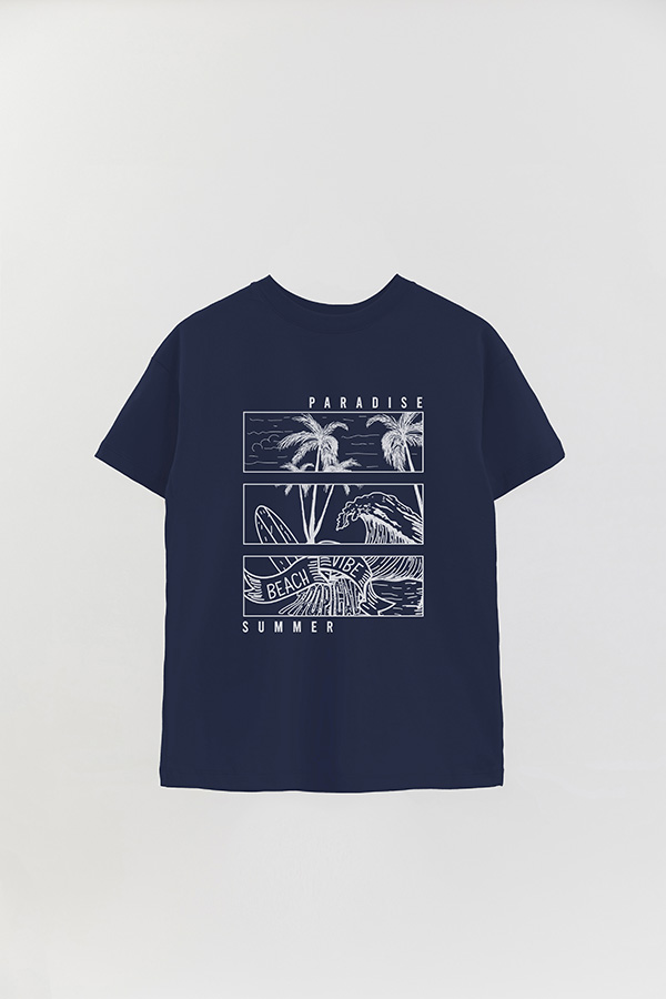 REMERA OVER ESTAMPADA PARADISE 2