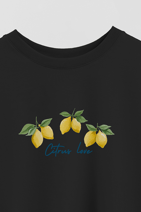 REMERA CROP ESTAMPADA COASTAL CITRUS LOVE