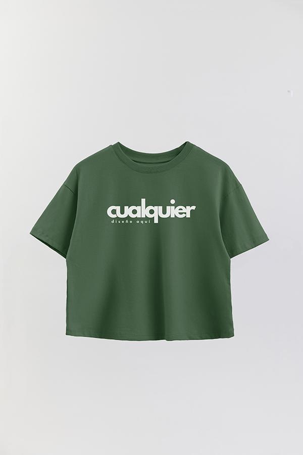 REMERA CROP CON LOGO