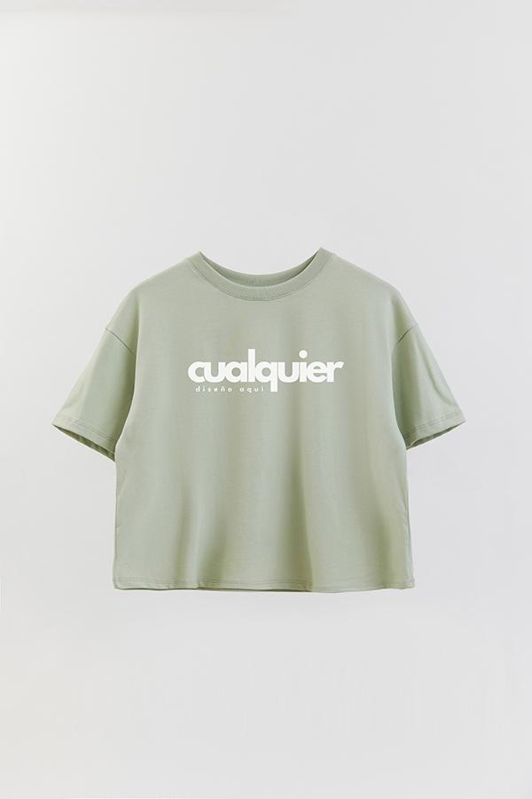 REMERA CROP CON LOGO