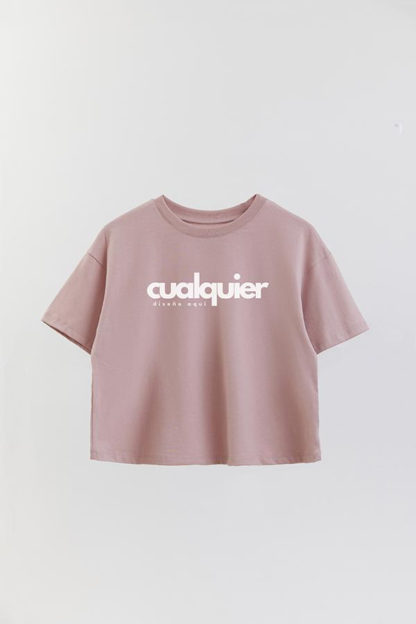 REMERA CROP CON LOGO