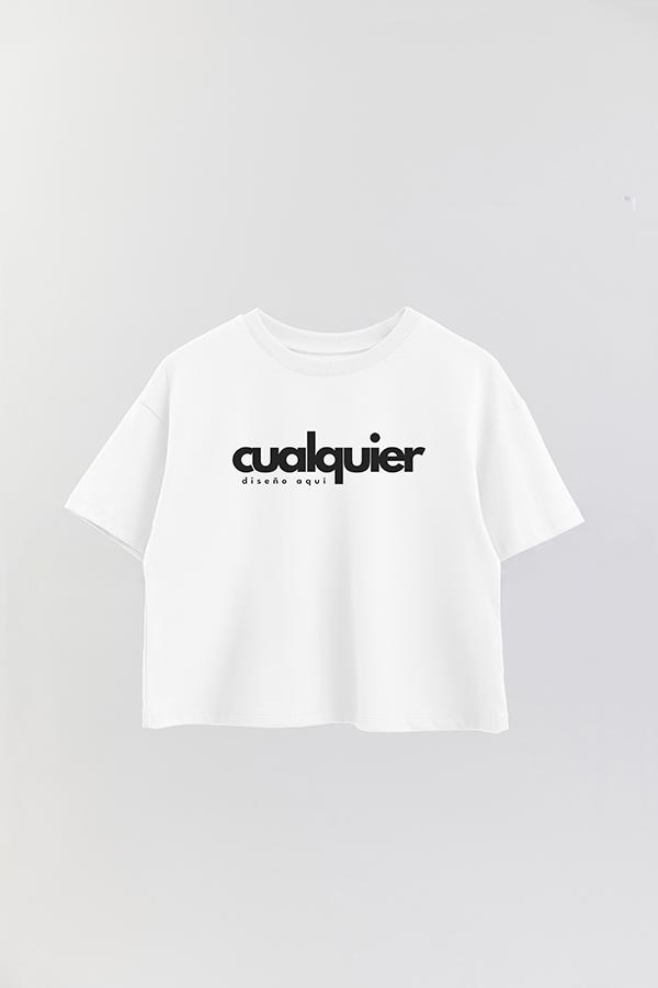 REMERA CROP CON LOGO