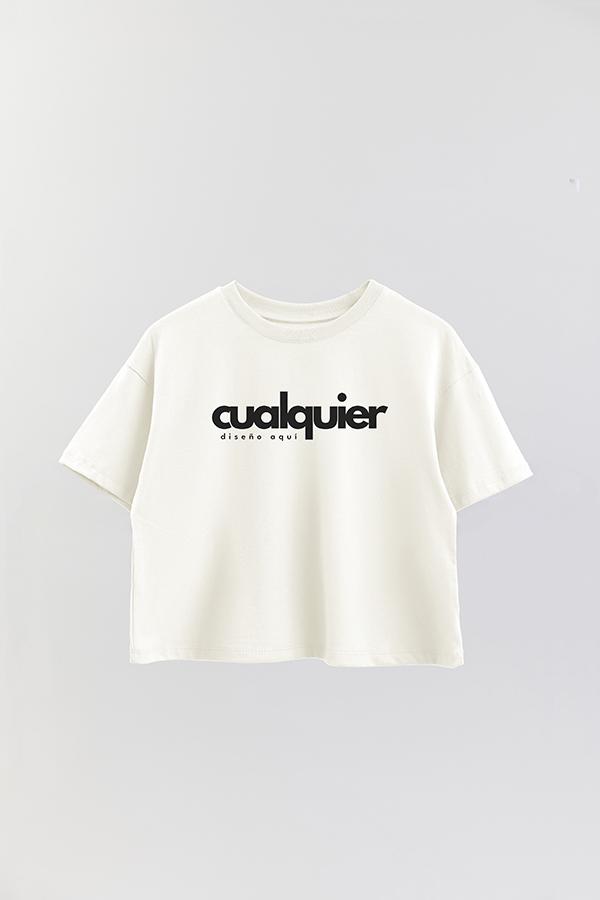 REMERA CROP CON LOGO