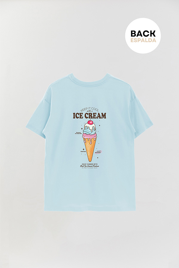 REMERA OVER ESTAMPADA KEEP IT COOL