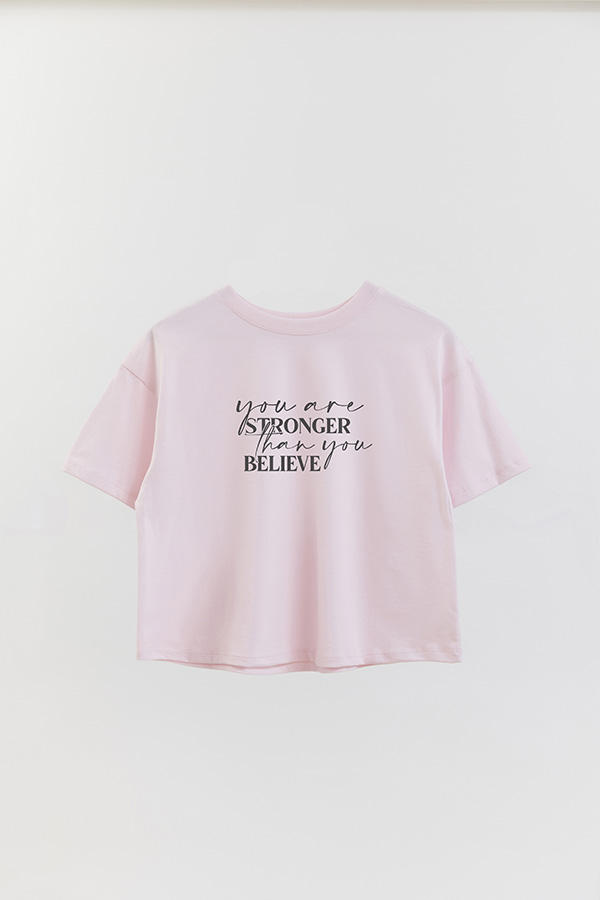 REMERA CROP ESTAMPADA ML STRONGER